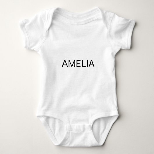 Stylish Personalized Baby Bodysuit with Name ベビーボディスーツ (正面)