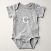 Stylish Personalized Initials Bodysuit - Trendy ベビーボディスーツ (正面)