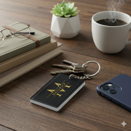 Stylish Personalized Initials Name Acrylic キーホルダー