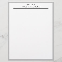 Stylish Personalized Letterhead for Thoughtful Mes レターヘッド