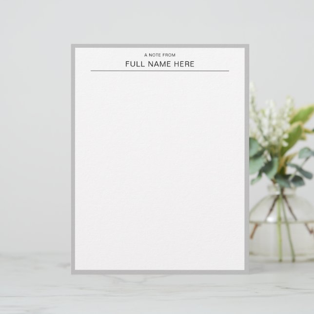 Stylish Personalized Letterhead for Thoughtful Mes レターヘッド (スタンド正面)