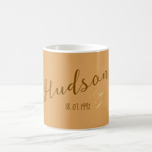 Stylish Personalized Name  コーヒーマグカップ (中央)