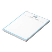 Stylish Personalized Notepad Custom Name Monogram ノートパッド (回転)