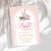 Stylish petals and prosecco invite digital file 招待状