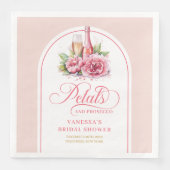 Stylish Petals and Prosecco Personalized Napkins (正面)