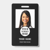 Stylish Photo Employee Black Badge バッジ (正面)