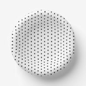 Stylish Pink 7" Paper Bowl Plate with Black Dots ペーパーボウル (正面)