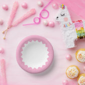 Stylish Pink and White Decorative Party ペーパーボウル (パーティー)