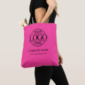 Stylish Pink Business Corporate Logo Promotional トートバッグ (クローズアップ)