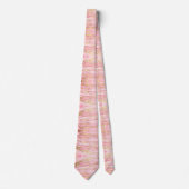 Stylish Pink Gold Abstract Marble Liquid Paint ネクタイ (正面)