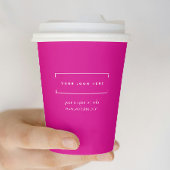 Stylish Pink Minimalist Business Logo Branded 紙コップ