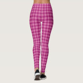 Stylish pink plaid geometric patterned レギンス (裏面)