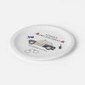 Stylish Police Kids Birthday ペーパープレート (アングル)