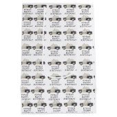 Stylish Police Kids Birthday ミディアムペーパーバッグ (裏面)