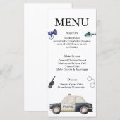 Stylish Police Kids Birthday メニュー (正面/裏面)