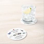 Stylish Police Kids Birthday ラウンドペーパーコースター (インサイチュ)