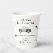 Stylish Police Kids Birthday 紙コップ (正面)