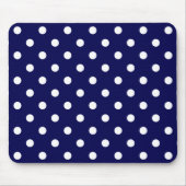  Stylish Polka Dots On Dark Blue Mouse Pad マウスパッド (正面)