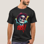 Stylish Pop Art Skull Tシャツ (正面)