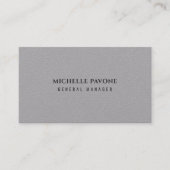 Stylish Premium Grey Simple Plain Professional 名刺 (正面)