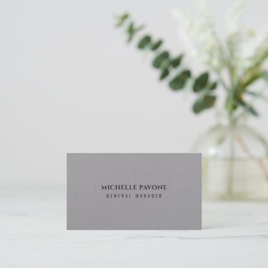 Stylish Premium Grey Simple Plain Professional 名刺 (スタンド正面)