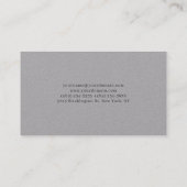 Stylish Premium Grey Simple Plain Professional 名刺 (裏面)