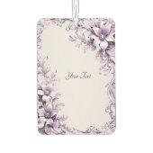 Stylish Purple Flowers Air Freshener カーエアーフレッシュナー (裏面)