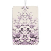 Stylish Purple Flowers Air Freshener カーエアーフレッシュナー (裏面)