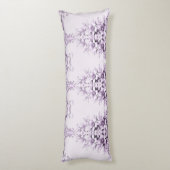 Stylish Purple Flowers Body Pillow ボディピロー (裏面 (縦))