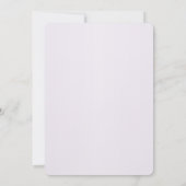 Stylish Purple Flowers Bridal Shower Invitation 招待状 (裏面)