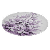 Stylish Purple Flowers Cutting Board カッティングボード (角)