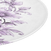Stylish Purple Flowers Cutting Board カッティングボード (角)