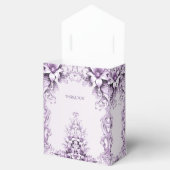 Stylish Purple Flowers Favor Box フェイバーボックス (オープン)