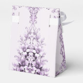 Stylish Purple Flowers Favor Box フェイバーボックス (裏面サイド)