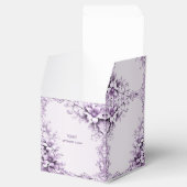 Stylish Purple Flowers Favor Box フェイバーボックス (オープン)