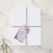 Stylish Purple Flowers Gift Tag ギフトタグ (より糸付き)