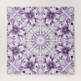 Stylish Purple Flowers Jigsaw Puzzle ジグソーパズル