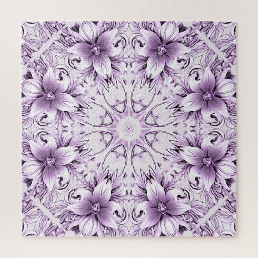 Stylish Purple Flowers Jigsaw Puzzle ジグソーパズル (縦)