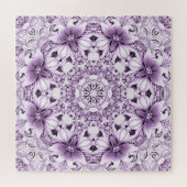 Stylish Purple Flowers Jigsaw Puzzle ジグソーパズル (横)