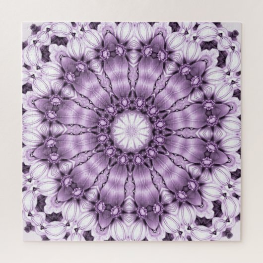 Stylish Purple Flowers Jigsaw Puzzle ジグソーパズル (縦)