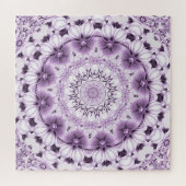 Stylish Purple Flowers Jigsaw Puzzle ジグソーパズル (横)