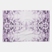 Stylish Purple Flowers Kitchen Towel キッチンタオル (横)