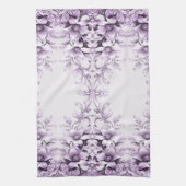 Stylish Purple Flowers Kitchen Towel キッチンタオル (縦)
