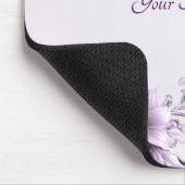 Stylish Purple Flowers Mousepad マウスパッド (コーナー)