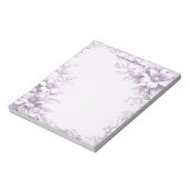 Stylish Purple Flowers Notepad ノートパッド (回転)