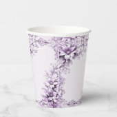 Stylish Purple Flowers Paper cup 紙コップ (右)