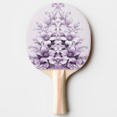 Stylish Purple Flowers Ping Pong Paddle 卓球ラケット (裏面)
