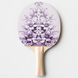 Stylish Purple Flowers Ping Pong Paddle 卓球ラケット