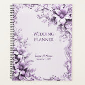 Stylish Purple Flowers Planner プランナー手帳 (正面)