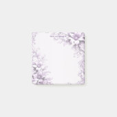 Stylish Purple Flowers Post it Notes ポストイット (正面)